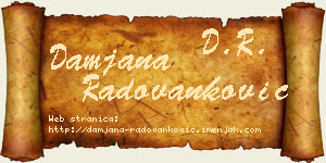Damjana Radovanković vizit kartica